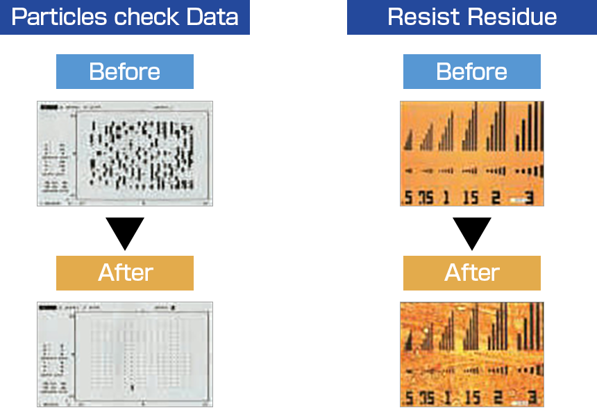 Particle check Data/Resist Residue